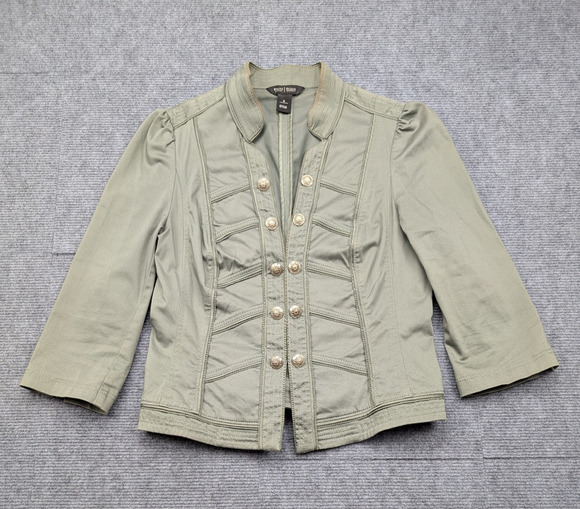 White House Black Market Jackets & Blazers - WHBM Military Style Jacket Womens 8 Army Green 90s Camp Vintage Y2K